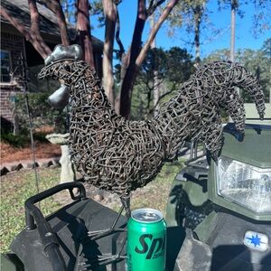 Large Rooster Wicker With Opening Collectible Farm Chicken